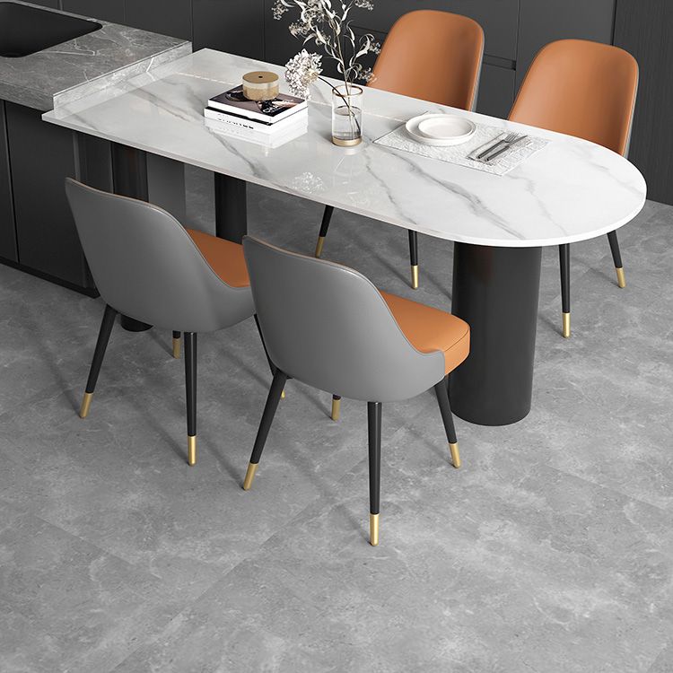 Tavolo da pranzo in pietra a 3 gambe in stile moderno per sala da pranzo