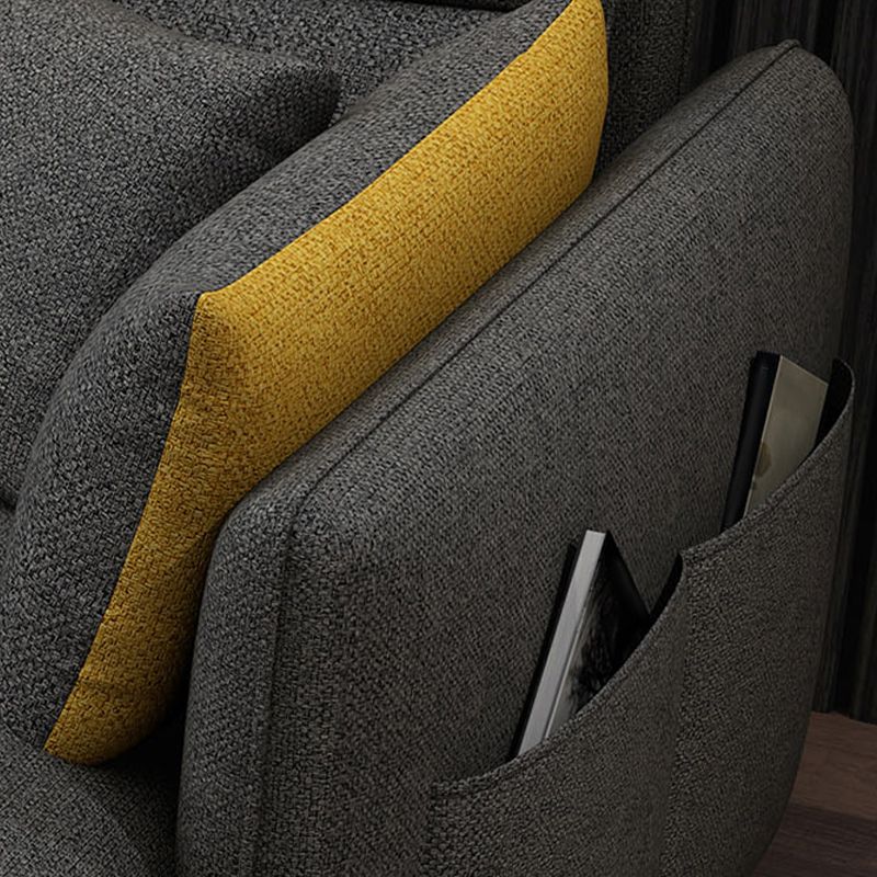 Modern Pillow Top Arm Sectional with Removable Cushions for Living Room Clearhalo 'furn' 'furn_sectionals' 'Furniture' 'furniture_sectionals' 'kitchen' 'kitchen_sectionals' 'Living Room Furniture' 'Sectionals' 1200x1200_cb4ec769-ffa7-4b74-8486-7268263f959d