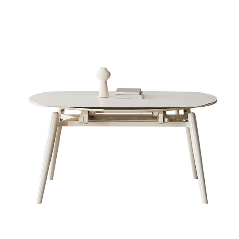 モダンな1/4/5/7ピースダイニングセット長方形の石の折りたたみ式ダイニングテーブルダイニングルーム用