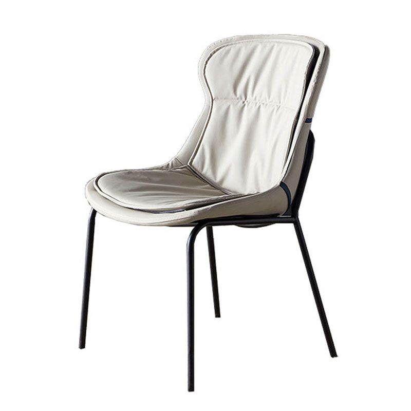 Contemporary Style Leather Dining Chairs Armless Solid Back Dining Side Chair Clearhalo ' kitchen&dining_furn' 'Dining Chairs' 'Dining Tables & Seating' 'dining_chair' 'furn' 'furn_dining_chair' 'Furniture' 'furniture_dining_chair' 'Kitchen & Dining Furniture' 'kitchen' 1200x1200_cb525f01-69d4-4a96-80fc-6c9add797562