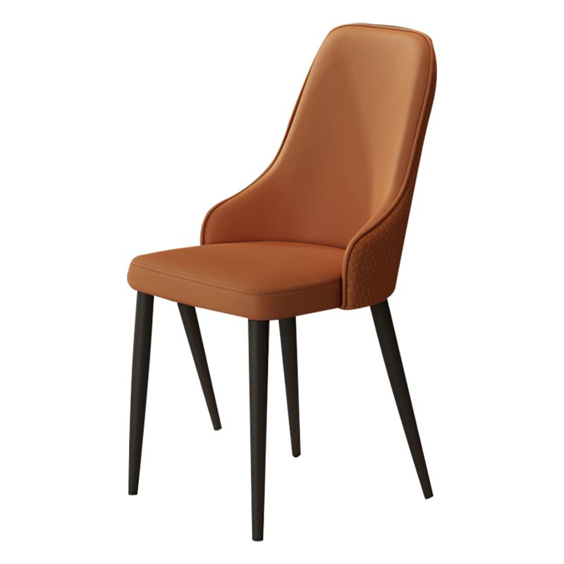 Contemporary Modern Metal Indoor-Outdoor Side Chair Solid Back Chair Clearhalo 'Dining Chairs' 'Dining Tables & Seating' 'dining_chair' 'Furniture' 'furniture_dining_chair' 'Kitchen & Dining Furniture' 1200x1200_cb538b7d-01c2-45b5-842c-87908f1c1b6a