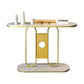 Tavolo console ovale in marmo glam tavolo da divano console telaio per sala