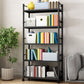 Steel Bookshelf, Multi Tiers Contemporary Bookcase for Home Office, 12.5"W.