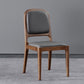 Chaise de salle à manger contemporaine Chaise latéral de jambes en bois massif en noyer
