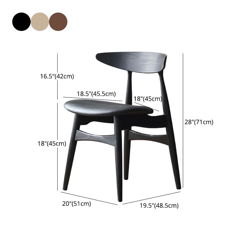 Contemporary Kitchen Solid Wood Side Chair Open Back Dining Side Chair Clearhalo 'Dining Chairs' 'Dining Tables & Seating' 'dining_chair' 'furn' 'furn_dining_chair' 'Furniture' 'furniture_dining_chair' 'Kitchen & Dining Furniture' 1200x1200_cb57268a-cf1e-42c3-8642-b2d44c67d9f9