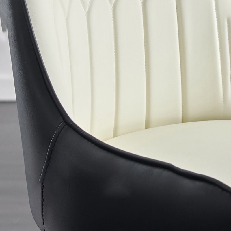 Contemporary Side Chair Upholstered Armless Faux Leather Dining Chairs Clearhalo 'Dining Chairs' 'Dining Tables & Seating' 'dining_chair' 'furn' 'furn_dining_chair' 'Furniture' 'Kitchen & Dining Furniture' 1200x1200_cb576f5e-224f-4538-bbd2-cc551b02172c