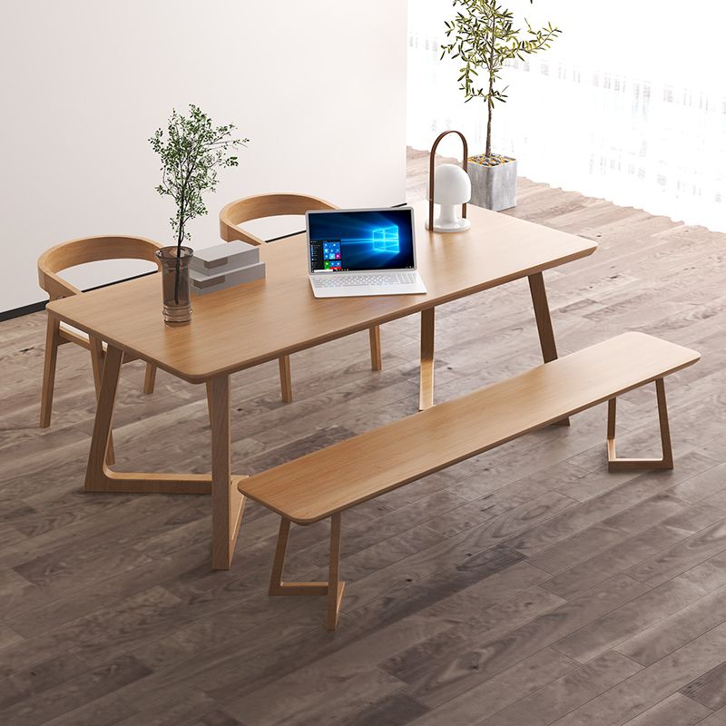 Modern Style Writing Desk Wooden Rectangular Office Desk for Home Clearhalo 'furn' 'furn_office_desk' 'Furniture' 'Office Desks' 'Office Furniture' 'office_desk' 1200x1200_cb58a018-7000-46ad-b618-ffb428129b09