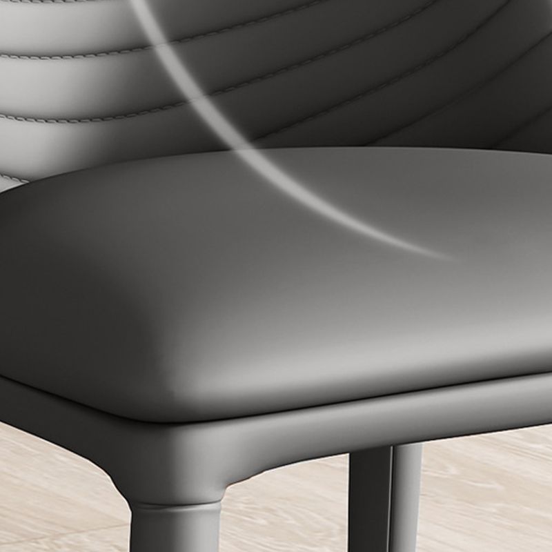 Upholstered Dining Chair Contemporary Faux Leather Kitchen Dining Chair