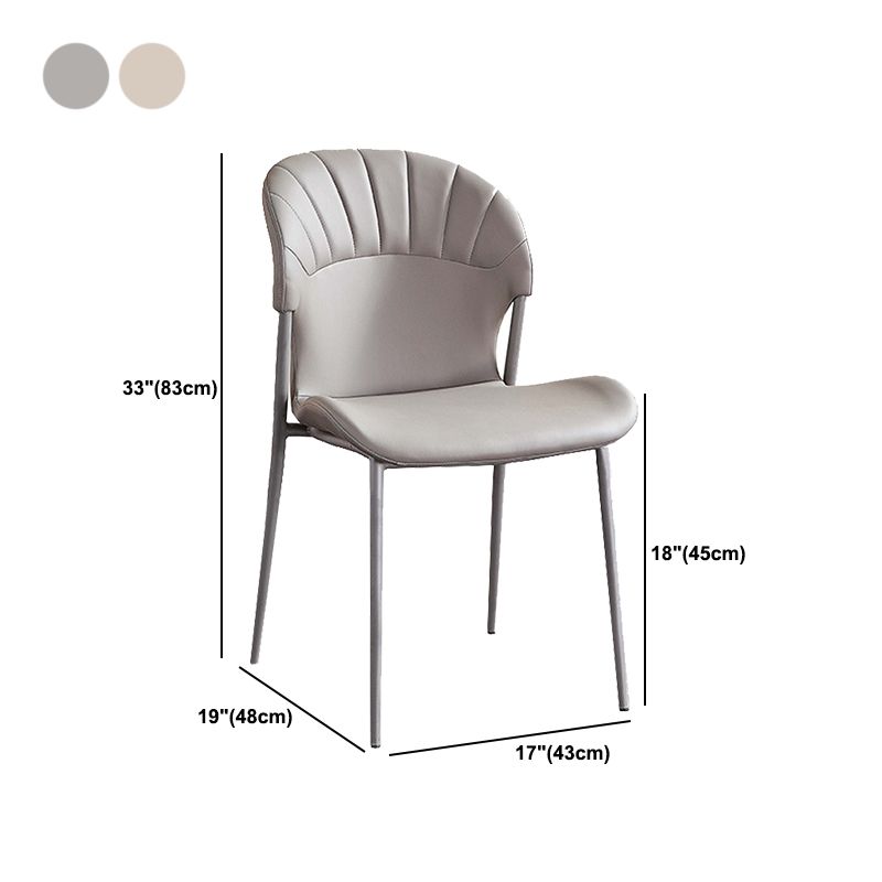 Khaki and Gray Dining Chairs Modern Armless Dining Side Chair Clearhalo 'Dining Chairs' 'Dining Tables & Seating' 'dining_chair' 'furn' 'furn_dining_chair' 'Furniture' 'Kitchen & Dining Furniture' 1200x1200_cb5b4f2a-ed24-4c7e-80fc-a99e4d4a83d8
