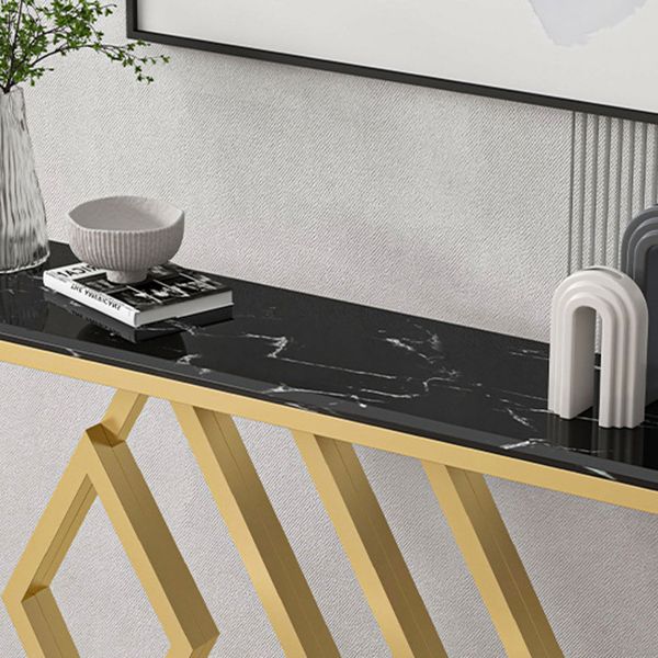 Tavolo da divano di divano console in marmo contemporaneo tavolo da ferro rettangolare per sala