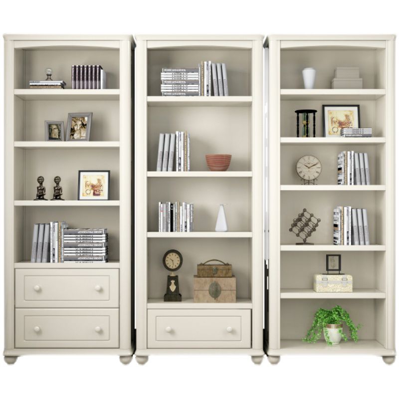 Wood Standard Bookshelf White Contemporary Bookcase with Shelves Clearhalo 'Bookcases' 'furn' 'furn_bookcases' 'Furniture' 'Office Furniture' 1200x1200_cb5de846-0f80-407a-b383-951594253dbf