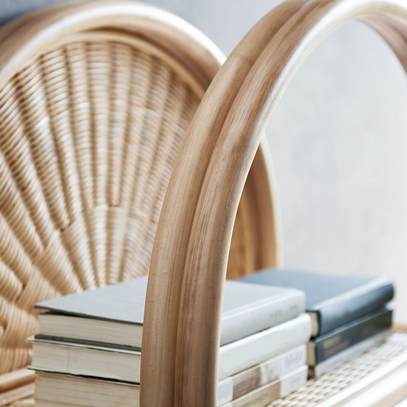 Estantería vertical moderna estantería de estantería natural cerrada para dormitorio