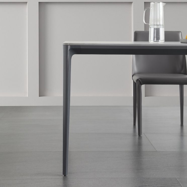 Metal Modern Rectangle Table Sintered Stone Table for Dining Room and Kitchen Clearhalo ' dining_table' 'Dining Tables & Seating' 'Dining Tables' 'Furniture' 'furniture_dining_table' 'Kitchen & Dining Furniture' 'kitchen&dining_furn' 'kitchen' 'kitchen_dining_table' 1200x1200_cb5f45ff-107f-4b61-93cd-7fa9c5550924