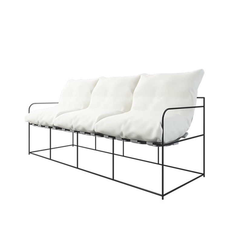 Moderne weiße Fleckenresistent Smoking -Armsofa für Bonusraum