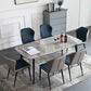 Modern Sintered Stone Table Set of 5/7 with Rectangle Table Dining Set with PU Leather Chairs Clearhalo 'Dining Room Sets' 'Dining Tables & Seating' 'dining_room_set' 'furn' 'furn_dining_room_set' 'Furniture' 'furniture_dining_room_set' 'Kitchen & Dining Furniture' 'kitchen&dining_furn' 'kitchen' 1200x1200_cb6198a6-e231-45da-ae3f-1d5ca84cec93