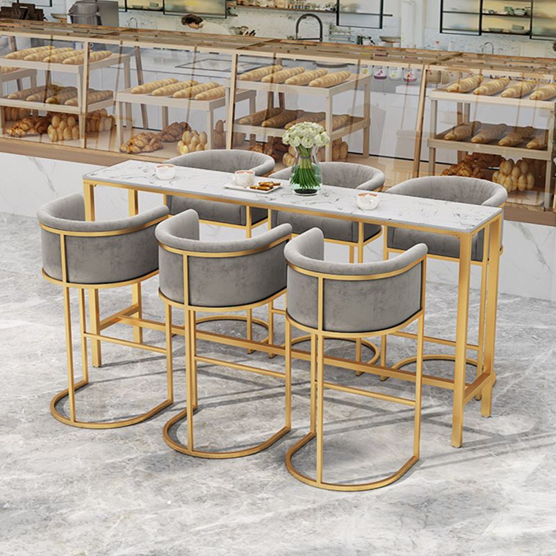 Sgabelli a secchio posteriore in stile nordico per sgabelli in tessuto imbottito in casa