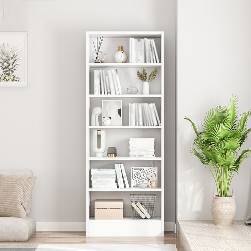 Contemporary Style Bookshelf Engineered Wood Closed Back Shelf Bookcase Clearhalo 'Bookcases' 'Furniture' 'furniture_bookcases' 'kitchen' 'kitchen_bookcases' 'Living Room Furniture' 'Office Furniture' 1200x1200_cb635ad0-e037-48a0-ab88-e47082c62dc2