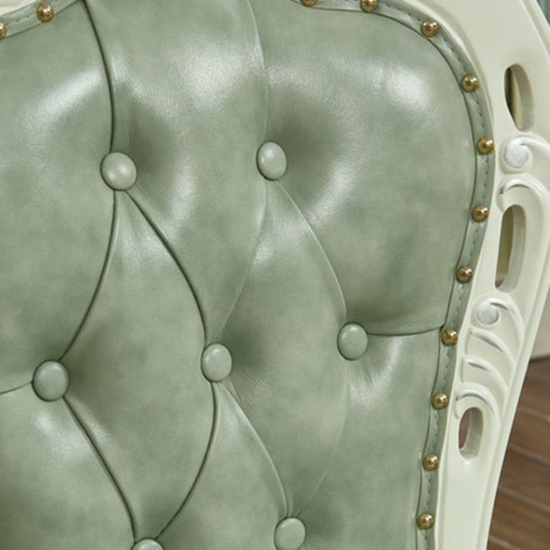 Victorian Rubberwood King Louis Back Chair Matte Finish Leather Dining Chair (Set of 2) Clearhalo ' kitchen&dining_furn' 'Dining Chairs' 'Dining Tables & Seating' 'dining_chair' 'furn' 'furn_dining_chair' 'Furniture' 'furniture_dining_chair' 'Kitchen & Dining Furniture' 'kitchen' 1200x1200_cb63c3e3-155a-488c-b311-f8eec2678247