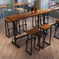 Pine Wood Bar Table Rectangle Industrial Bar Dining Table with Trestle Base in Black Clearhalo 'Bar Furniture' 'Bar Tables' 'bar_tables' 'furn' 'furn_bar_tables' 'Furniture' 'furniture_bar_tables' 'Kitchen & Dining Furniture' 1200x1200_cb642a2e-cd49-40d2-bd1b-6d48090eca3f