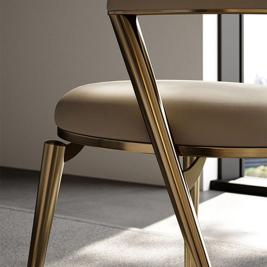 Glam Open Back Stuhl Haus Esszimmer Metall Armless Essstuhl