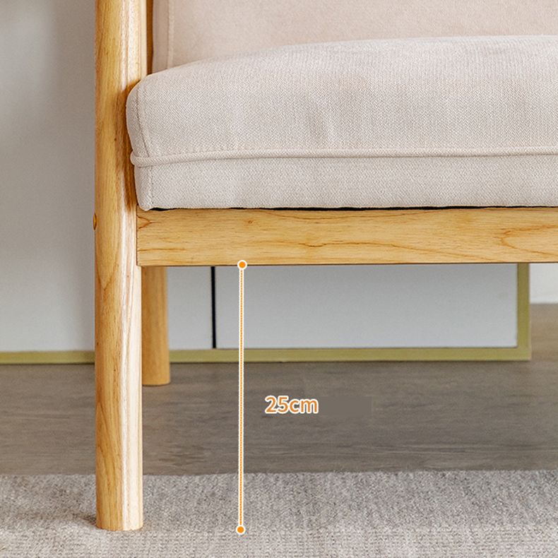 Contemporary Square Arm Sofa 31.49" High Linen Sofa with Tight Back