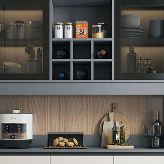 Sideboard in legno ingegnerizzato contemporaneo con porta e cassetto per la cucina