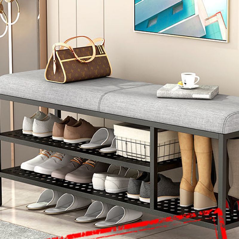 12.6 Inch Wide Modern Cushioned Entryway Bench Foam Bench with Shoe Storage Clearhalo 'Benches' 'Chairs & Seating' 'furn' 'furn_benches' 'Furniture' 'Living Room Furniture' 1200x1200_cb672cd0-24f0-4d6c-86d3-f98a4666935d