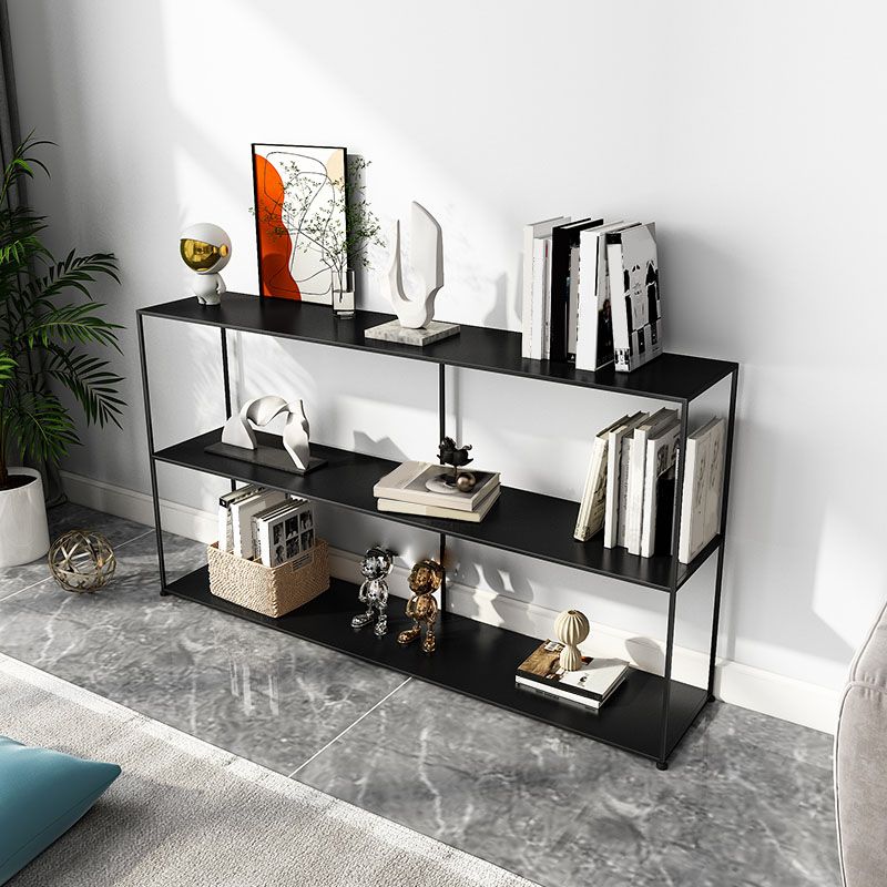 Contemporary Style Bookcase Open Back Metal Bookshelf for Home Office