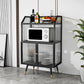 Glass Doors Metal Sideboard Glam Style Kitchen Dining Sideboard Clearhalo 'buffet_sideboard' 'Buffets & Sideboards' 'furn' 'furn_buffet_sideboard' 'Furniture' 'Kitchen & Dining Furniture' 1200x1200_cb6beee3-0c30-4229-acdc-90e783781806