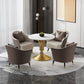 Metal Traditional Luxury Round Table Sintered Stone Indoor Table with Tulip Base Clearhalo 'Dining Tables & Seating' 'Dining Tables' 'dining_table' 'furn' 'furn_dining_table' 'Furniture' 'furniture_dining_table' 'Kitchen & Dining Furniture' 'kitchen' 'kitchen_dining_table' 1200x1200_cb6dd097-963a-4a90-a2a5-5267b1281526
