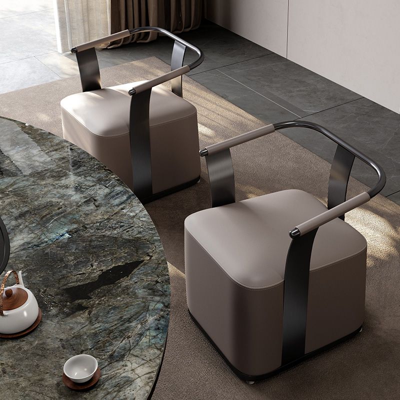 Nordic Style Dining Chair Upholstered Arm Chair for Dining Room