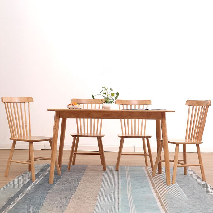 Sedia da pranzo Windsor a bracciole in legno di gomma contemporanea per ristorante