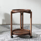 Modern Round Tray Top Side End Table 3 Legs Double Tier Side Table