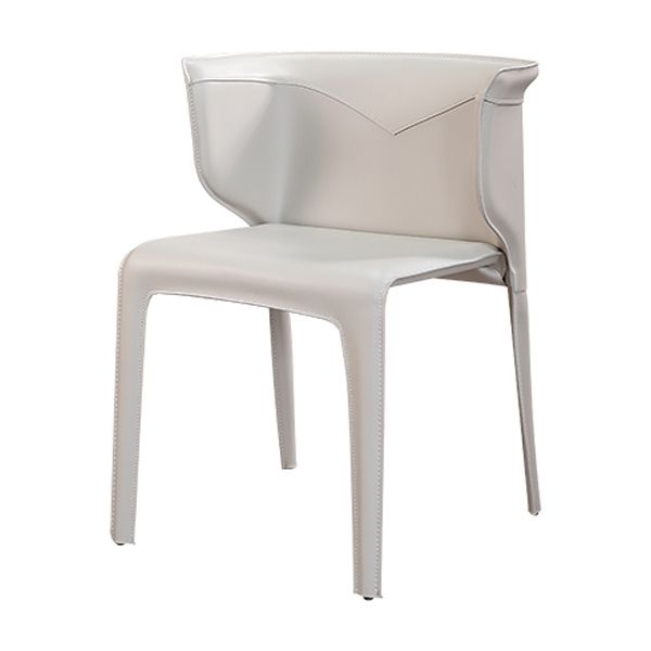 Faux lederen eigentijdse zijstoel matte afwerking thuis eetkamerstoel