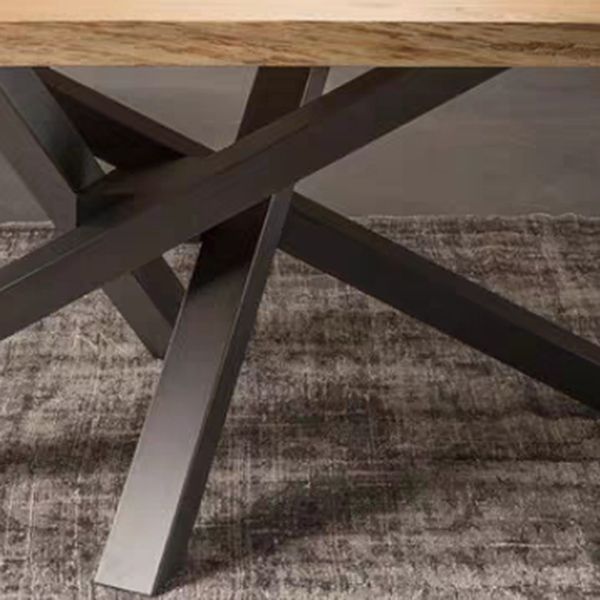 Rectangle 4 Legs Industrial Table Solid Wood Fixed Table for Restaurant Clearhalo ' dining_table' 'Dining Tables & Seating' 'Dining Tables' 'furn' 'furn_dining_table' 'Furniture' 'furniture_dining_table' 'Kitchen & Dining Furniture' 'kitchen&dining_furn' 'kitchen' 'kitchen_dining_table' 1200x1200_cb7223ea-49e0-4a9a-a637-b1a21f60a894