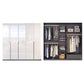 Contemporary Wooden Wardrobe White Colour Wardrobe Closet with Garment Rod