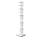 Modern Corner Vertical Bookshelf White and Black Closed Back Bookshelf Clearhalo 'Bookcases' 'furn' 'furn_bookcases' 'Furniture' 'furniture_bookcases' 'kitchen' 'kitchen_bookcases' 'Living Room Furniture' 'Office Furniture' 1200x1200_cb73745d-3407-4531-8f00-b45f24560d83