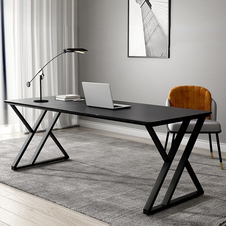 Rectangle Sintered Stone Two-Color Dining Table Simplicity Double Pedestal Table for Dining Room Clearhalo ' dining_table' 'Dining Tables & Seating' 'Dining Tables' 'furn' 'furn_dining_table' 'Furniture' 'furniture_dining_table' 'Kitchen & Dining Furniture' 'kitchen&dining_furn' 'kitchen' 'kitchen_dining_table' 1200x1200_cb73aea5-f3e4-49b8-a800-049c644e8291