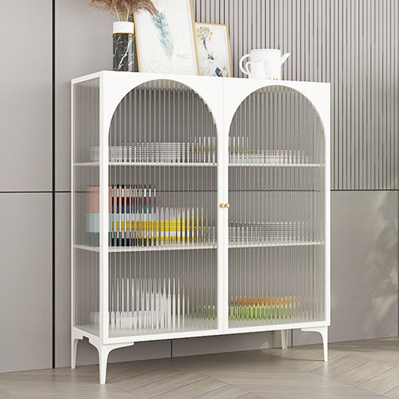 工業用ガラスドアキュリオキャビネットメタルストレージキャビネット脚付き