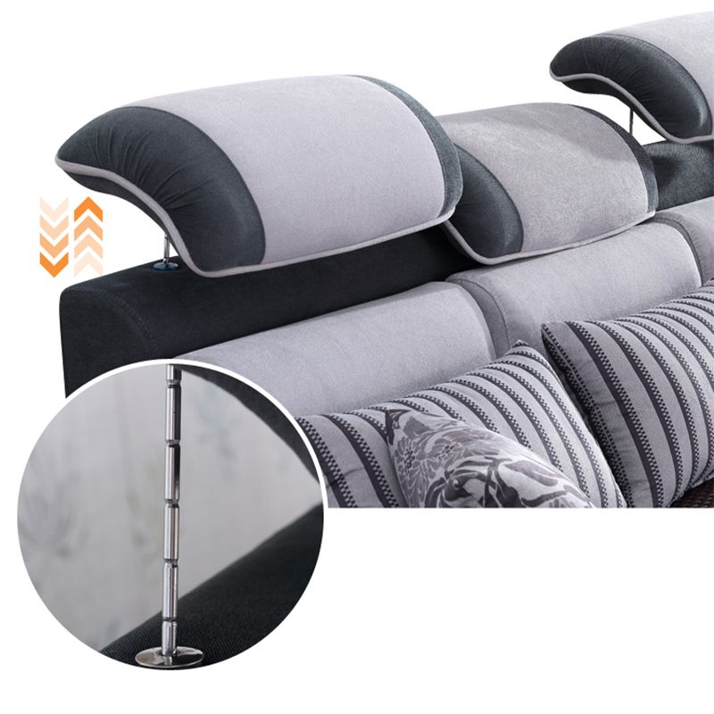 Farmhouse Removable Cushions Sectionals 35.43"High Pillow Top Arm Sofa with Chaise Clearhalo 'furn' 'furn_sectionals' 'Furniture' 'furniture_sectionals' 'Living Room Furniture' 'Sectionals' 1200x1200_cb73e5dc-2069-4288-88f9-0b09c26c0fd3