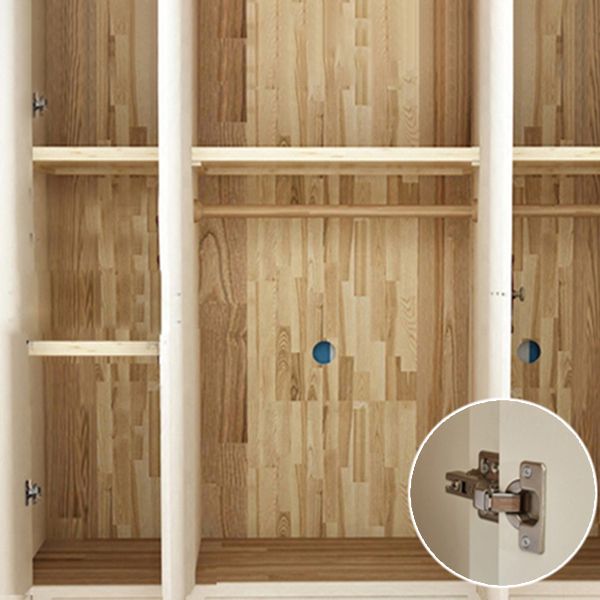 Coastal gemanipuleerde houten armoire voor slaapkamer matte afwerking kast met scharnierende deur