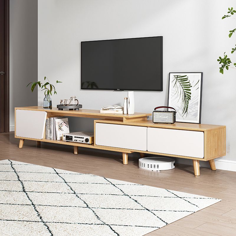 Engineered Wood TV Stand Console with Cabinet 2-Drawer TV Media Stand Clearhalo 'furn' 'furn_tv_stands_entertainment_centers' 'Furniture' 'Living Room Furniture' 'TV Stands & Entertainment Centers' 'TV Stands & Media Storage Furniture' 'tv_stands_entertainment_centers' 1200x1200_cb75965f-d867-4297-aeb4-c682b0e56261