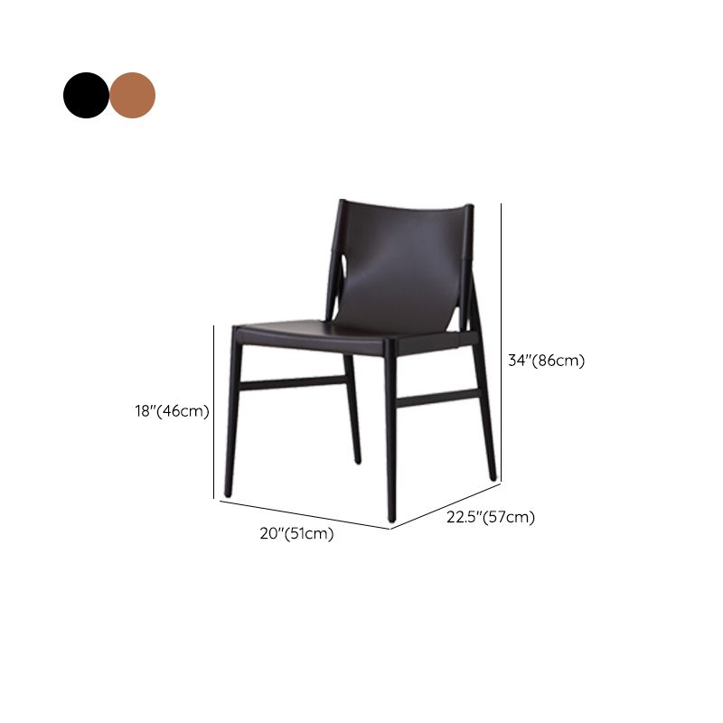 Faux Leather Kitchen Dining Chairs Contemporary Chairs with Wood Base Clearhalo 'Dining Chairs' 'Dining Tables & Seating' 'dining_chair' 'furn' 'furn_dining_chair' 'Furniture' 'Kitchen & Dining Furniture' 1200x1200_cb759c93-70ca-47cb-8806-6b81a9d2688e