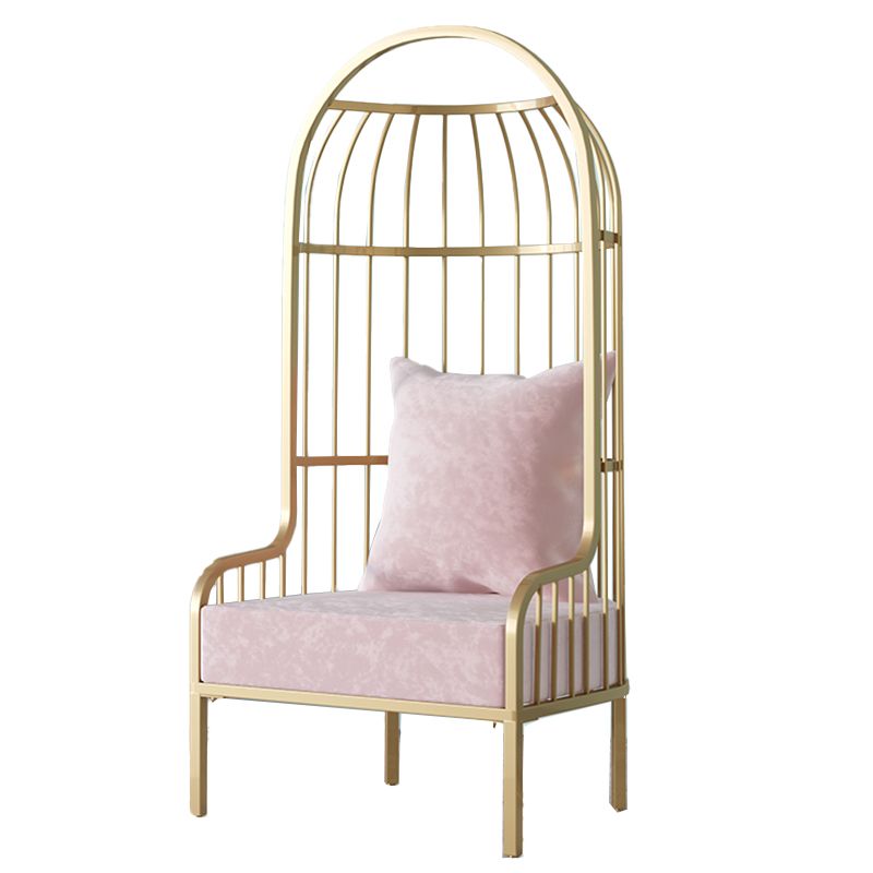 Fixed Back Lounge Chair Living Room Fabric Seat Chair with Pillow