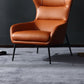 Mid-Century Modern Chair Faux Leather Flared Arms Wingback Chair Clearhalo 'Accent Chairs' 'accent_chairs' 'Chairs & Seating' 'furn' 'furn_accent_chairs' 'Furniture' 'Living Room Furniture' 1200x1200_cb79411f-a13e-4d9d-9eb7-83aaaa239269