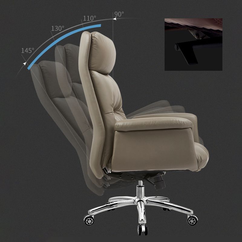 Executive Swivel Office Chair Moderner Kunstleder -Armstuhl mit Rädern