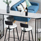 Glam Style Bar Bistro Set 1/3 Pieces Stone Bar-Height Bar table with Upholstered Stools Clearhalo 'Bar Furniture' 'furn' 'furn_home_bar_bar_sets' 'Furniture' 'Home Bars & Bar Sets' 'home_bar_bar_sets' 'Kitchen & Dining Furniture' 1200x1200_cb7ae665-6702-4e83-9b47-8526cefcfa68