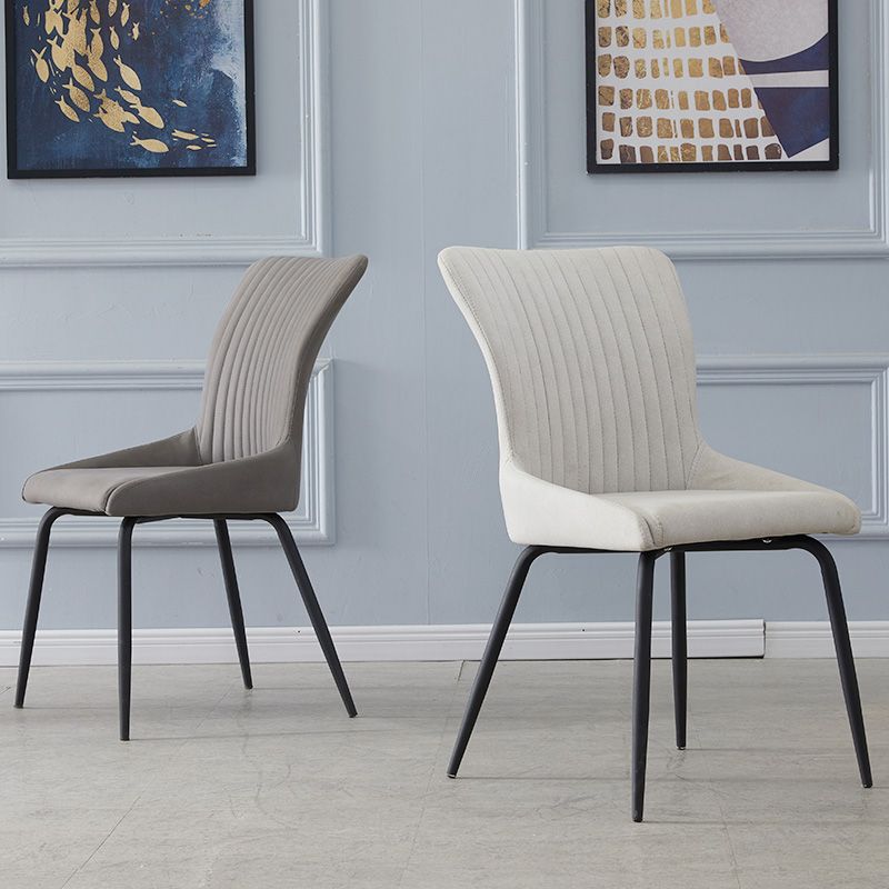 Modern Leather Living Room Side Chair Parsons Matte Finish Dining Chair Clearhalo ' kitchen&dining_furn' 'Dining Chairs' 'Dining Tables & Seating' 'dining_chair' 'furn' 'furn_dining_chair' 'Furniture' 'furniture_dining_chair' 'Kitchen & Dining Furniture' 'kitchen' 1200x1200_cb7b3113-5edf-4eaa-ac8f-2c423d47199a
