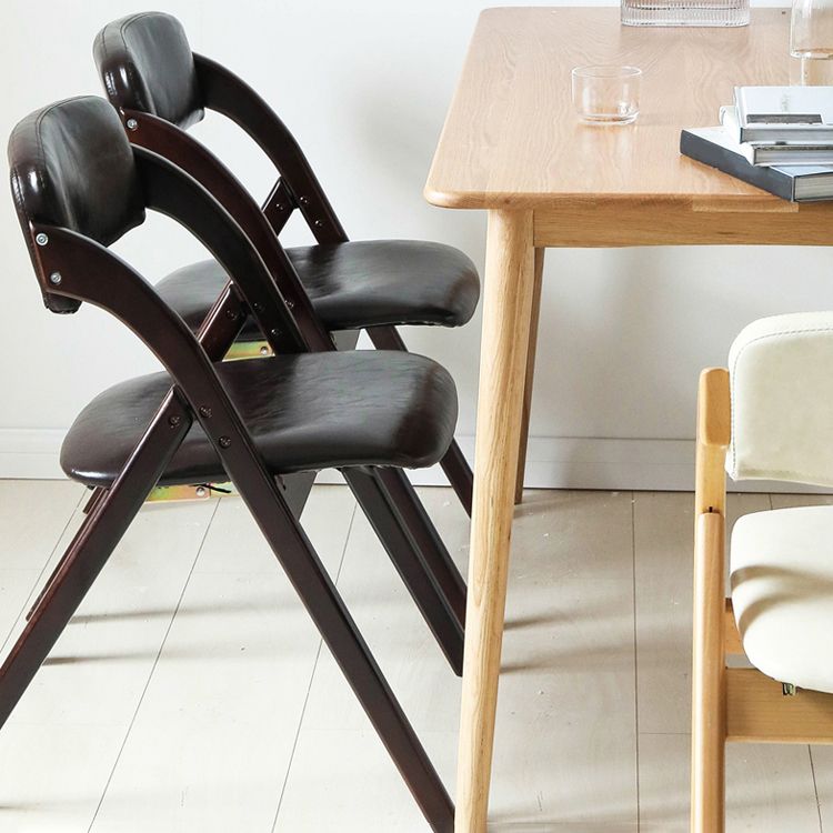 Scandinavian Home Side Chair Upholstered Open Back Wood Folding Dining Room Chair Clearhalo ' kitchen&dining_furn' 'Dining Chairs' 'Dining Tables & Seating' 'dining_chair' 'Furniture' 'furniture_dining_chair' 'Kitchen & Dining Furniture' 'kitchen' 1200x1200_cb7bc12b-7b49-4b68-a5aa-b47bbb4fe0bb