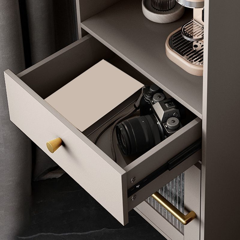 Holzbuffetttisch Glamstil 60,3-Zoll-Seitenbrett mit Schränken und Schublade